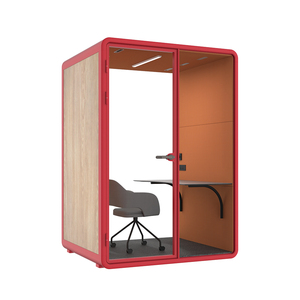 Modern <b>Soundproof</b> Office Pod Single Person Acoustic Privacy Booth for Quiet Work and Calls Movable and Quick Install - Product Image 5