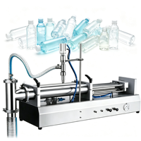 Remplisseuse de bouteilles pneumatique à piston de haute précision, semi-automatique, de type horizontal, pour liquides, pâtes, sauces, miel, shampooing et eau