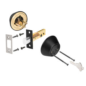 मैट ब्लैक फिनिश पॉलिश स्टेनलेस स्टील डबल डेडबोल्ट प्रवेश दरवाजा लॉक कुंजी अनलॉक उत्पाद श्रेणी ताले के साथ - Product Image 4