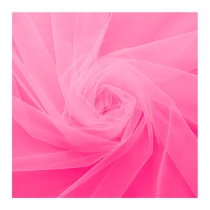 Tulle File Mano Morbida Rosa Fluo 69 ผลิตในอิตาลีน้ําหนักเบาดอกธรรมดาถักผ้าTulleสําหรับผู้หญิง/เจ้าสาว/Haute Couture