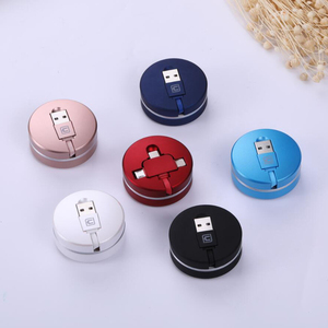 Câble USB rétractable 3 en 1 CAFELE, câble de synchronisation de données Micro USB Type C, câble USB portable flexible de 1 mètre pour iPhone 15 - Product Image 4