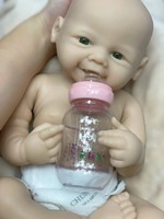 Muñeca Reborn sin Pintar de 17 Pulgadas - Cuerpo Completo de Silicona Realista, Suave y Lavable para Niñas de 3+ Años