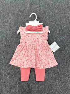 Commercio all'ingrosso nuovo stile Casual da <span class=keywords><strong>bambina</strong></span> in cotone 100% set di <span class=keywords><strong>abbigliamento</strong></span> per bambini collezione primavera estate calda 0-12M - Product Image 5