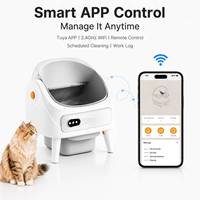 Kotak Pasir Kucing Otomatis Terbuka dengan Sensor Keamanan, Pengontrol Bau, Produsen Grosir OEM