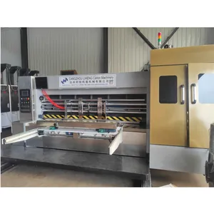 Automatic Chain Feeding Corrugated Carton Board Box Flexo Printing Slotting Die Cutting / Die-cutting Machine