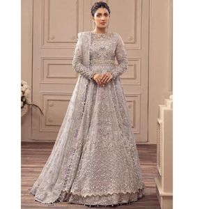 Robe blanche pakistanaise Salwar Kameez, tenue ethnique de fête en georgette, toutes saisons - Product Image 5