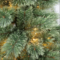 Sapin de Noël artificiel de 2,3 m pré-éclairé blanc chaud avec 500-1000 lumières LED, aiguilles de pin réalistes et denses, résistant aux intempéries