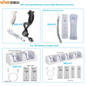 Para mando a distancia <span class=keywords><strong>Wii</strong></span> y controlador Nunchuck función sin movimiento con cubierta de silicona y correa - Product Image 4