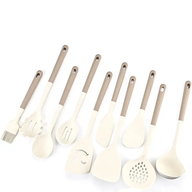 10Pcs Silica Gel Kitchenware Set Non Stick Silicone Cooking Tools Utensil Kitchen Ware Kitchenware An