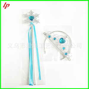 <span class=keywords><strong>Set</strong></span> <span class=keywords><strong>de</strong></span> varita mágica con copo <span class=keywords><strong>de</strong></span> nieve y cinta para niñas, disfraz <span class=keywords><strong>de</strong></span> princesa, juguete. - Product Image 3