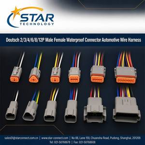 Connecteur de câblage automobile étanche Deutsch mâle/femelle 2, 3, 4, 6, 8, 12 voies pour faisceau de câbles de voiture - Product Image 1