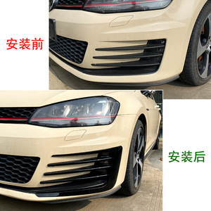 สติ๊กเกอร์ตกแต่งกระจังหน้า Golf Mk7 สีดำ Piano Black วัสดุ ABS สำหรับ Golf 7 GTI ปี 2013-2016 - Product Image 4