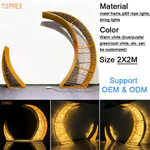 Décoration <span class=keywords><strong>de</strong></span> <span class=keywords><strong>fenêtre</strong></span> <span class=keywords><strong>pour</strong></span> mariage en plein air, lumière LED en forme <span class=keywords><strong>de</strong></span> croissant et d'<span class=keywords><strong>étoile</strong></span>, lumière du Ramadan - Product Image 2