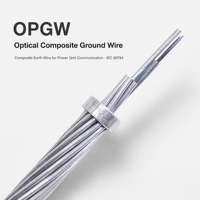 Cable de tierra de fibra óptica modular OPGW de tubo suelto trenzado Wolf para proyectos de alta tensión