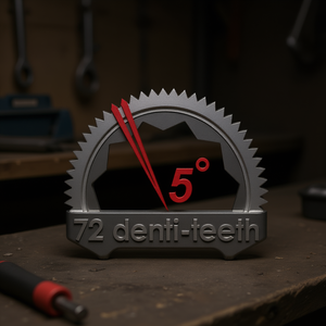 Clé à cliquet Fervi 72 dents, mécanisme d'engrenage de précision à 5 degrés - Product Image 2