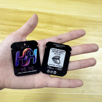 Mini-sachets personnalisés 4x5cm avec impression brillante, scellés sur 3 côtés, en feuille d'aluminium, petite pochette avec encoche de déchirement