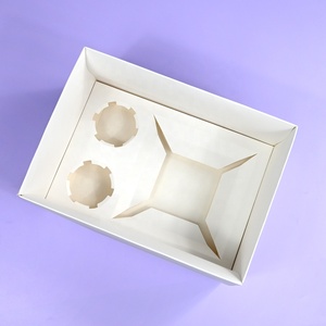 Xjh <span class=keywords><strong>2</strong></span> Holtes Cupcake Bento Boxes Met Doorzichtig Deksel Bakkerij <span class=keywords><strong>Box</strong></span> Cake Verpakking Muffin Cup Bento <span class=keywords><strong>Box</strong></span> Voor Verjaardagsfeestje - Product Image 2