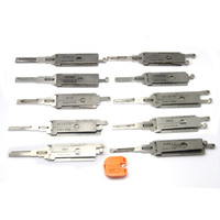 Décodeur Intelligent 2 en 1 et Crochets de Serrure pour Voitures Européennes, Lot de 10 Pièces HU64 HU66 HU100R HU101 GM45 HU56 HU92, Outil de Crochetage pour Serruriers