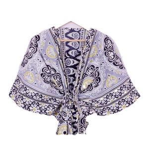 Kaftan 100 % coton fait main pour femme, taille naturelle, imprimé floral indien, style ample, écologique, tenue décontractée d'été - Product Image 2