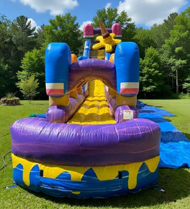 Toboggan aquatique gonflable pour crème glacée, toboggan aquatique long <span class=keywords><strong>avec</strong></span> <span class=keywords><strong>piscine</strong></span> amovible - Product Image 3