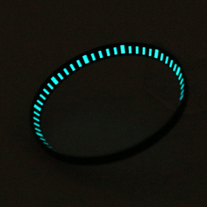 Anillo de Capítulo Luminoso Azul Súper Brillante de Acero Inoxidable 316L Compatible con SKX007 - Product Image 5