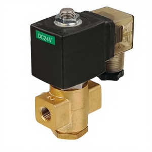 صمام ملف لولبي هوائي نحاسي مفتوح عادةً بفتحة 2 مم ثنائي الاتجاه مع تحكم مباشر ووظيفة مستقرة IP65 مع مقعد صمام سفلي - Product Image 1