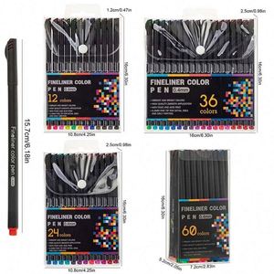 12/24/36/48/60/100 Colors Water-Based Ink Fineliner Marker <b>Pen</b> Set 0.4mm Fine Tip Sketching Custom Signing <b>Pen</b> Drawing Plastic - Product Image 3