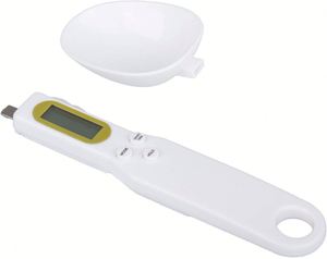 Precise 500g/0.1g Digital Kitchen Scales Durable Plastic LCD Display Electronic <b>Measuring</b> <b>Spoon</b> Battery Powered Oval Shape Scale - Product Image 4