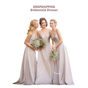 Dropshipping Robes de <span class=keywords><strong>Demoiselle</strong></span> <span class=keywords><strong>d</strong></span>'<span class=keywords><strong>Honneur</strong></span> 1688 Sourcing Robes Femmes Lady Elegant Shopify Agent Fulfillment Dropshipping Services - Product Image 1