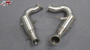 Downpipe ad Alto Flusso per Porsche Macan <span class=keywords><strong>S</strong></span> 3.0T 3.6T 2014-2017, Prestazioni Migliorate, Acciaio Inossidabile Spazzolato SS304 - Product Image 4