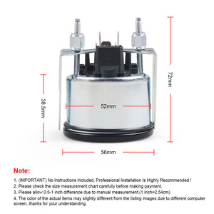 Jauge de température d'huile électronique 52 mm 50-150 rétroéclairage jaune état d'occasion Chevrolet sans capteur 12V - Product Image 3