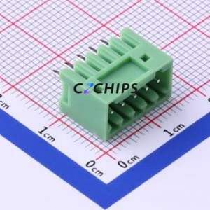 KF2EDGV-2.54-5P Plug-in Terminal Block Through hole,P=2.54mm Connector Board-to-Board / Socket - Closed 1x5P 2.54mm Green - Product Image 1