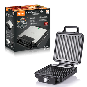 <span class=keywords><strong>Sandwichera</strong></span> RAF de 1500W con Calentamiento de Doble Cara, Revestimiento Antiadherente, Diseño de Calor Uniforme para Asar Tostadas y Bocadillos - Product Image 1