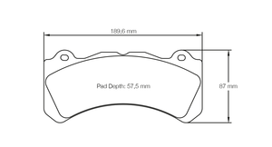 NAINEIL <span class=keywords><strong>RE</strong></span> 6.0 bantalan rem Jalur balap, untuk sistem Brembo GTS BM6 6 kaliper Piston - Product Image 6