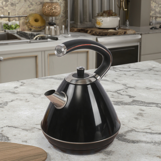1.8L Retro Electric Kettle Retro Style Large Capacity 304 Stainless Steel Small Kitchen Appliance