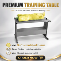 Maniquí de Entrenamiento para Punción Torácica, Modelo de Torso de Silicona para Prácticas con Mesa de Entrenamiento para la Enseñanza de Habilidades Prácticas Escolares