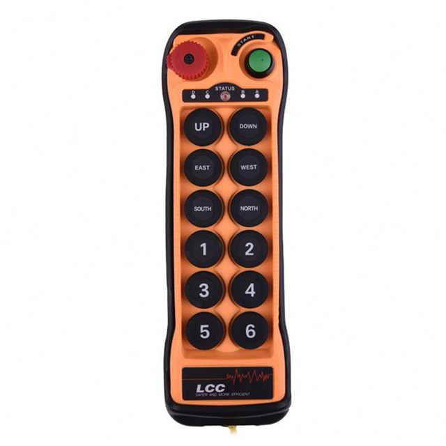 Factory Direct Supply Double Speed Industrial Waterproof Remote for Hoist 12 Button Radio Overhead Wireless Crane Remote Control