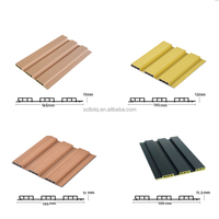 Panneaux de bardage creux modernes en PVC imperméables, panneaux muraux cannelés 3D - 3m x 165mm, pour balcon, cour, plafond, panneau décoratif