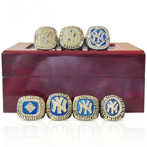 Ensemble de 7 bagues de championnat des New York <span class=keywords><strong>Yankees</strong></span>, ligue de <span class=keywords><strong>baseball</strong></span>, haute qualité, bijoux pour hommes, cadeaux, bague de champion personnalisée - Product Image 3