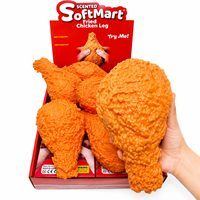 Jouet Squishy Géant en Forme de Cuisse de Poulet, Réaliste, Effet Frit, à Remontée Lente, en TPR, Anti-Stress, Jouet Sensoriel Unisexe à Partir de 14 Ans