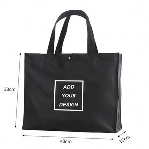 Sacs fourre-tout en polyester et nylon écologiques en gros, imprimés sur mesure, recyclés, pliables et réutilisables pour le shopping - Product Image 3