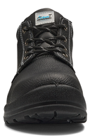Bottes de sécurité mi-montantes ACE avec lacets, embout en acier pour la semelle intermédiaire, tige en cuir de buffle véritable, semelle double densité PU/TPU à mémoire de forme