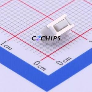 1TS002C-1900-4300-CT Tactile Switch SMD,6x3.5mm Switch Single Pole Single Throw Rectangle Button 1.9N Vertical Mount - Product Image 1