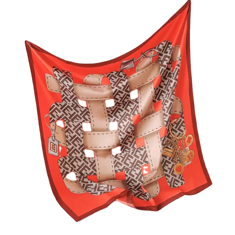 Женский Шелковый атласный платок, 90 см