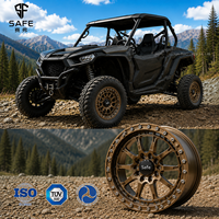 Jantes UTV forgées multi-rayons en aluminium noir mat personnalisées, 15 pouces, 4x156, haute capacité de charge, roues tout-terrain pour Polaris RZR Buggy