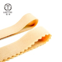 Bande élastique de haute qualité en sergé Spandex/Nylon de 12 mm et 20 mm avec bords à picots pour sous-vêtements et soutien-gorge