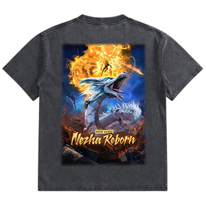 Camiseta de Hombre Nezha 2 de Alta Calidad, 100% Algodón, Impresión Digital, 250 g/m², Talla Grande, Personalizada - Product Image 6