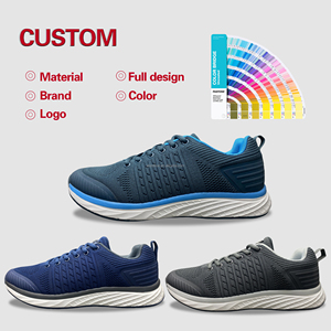 Scarpe da Jogging e Palestra da <span class=keywords><strong>Uomo</strong></span> <span class=keywords><strong>Blu</strong></span> Primavera/Inverno con Tomaia in PU Morbido, Antiscivolo, Traspiranti e Leggere, Allacciatura Nera, dalla Fabbrica di Calzature di Jinjiang - Product Image 1