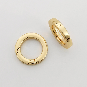 พวงกุญแจโลหะผสมสังกะสี พร้อมห่วงสปริงแบบแบน ห่วงโอริง วงกลม คาราไบเนอร์ สำหรับกระเป๋าถือ - Product Image 4