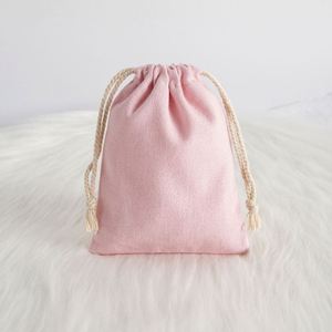 Sac de rangement en flanelle de coton avec cordon de serrage pour emballage de bijoux, style minimaliste, logo imprimé, plusieurs tailles, vente en gros usine - Product Image 6